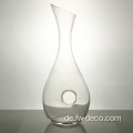 handgefertigt 1,5 l Clear Glass Wine Decanter mit Loch